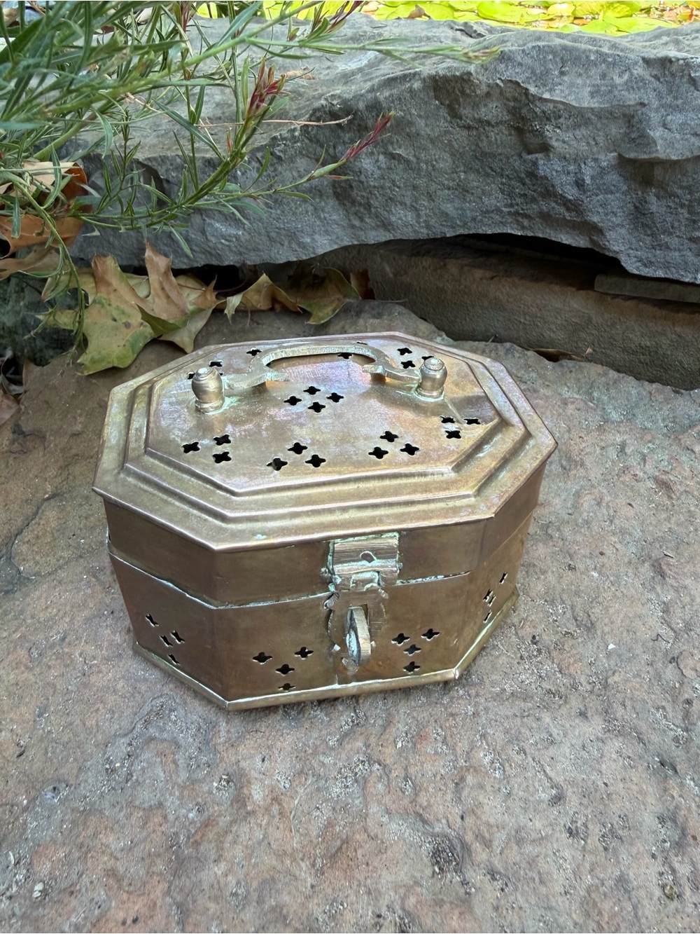 Brass Decorative cricket Box - Antique-Brass